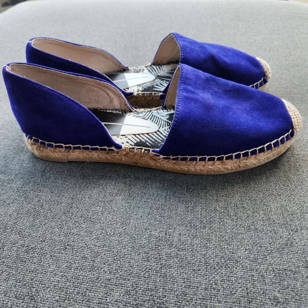 DOLCE VITA Ciara Espadrilles Electric‎ Blue Suede Women's Size 8